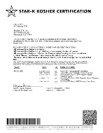 2010 Kosher Star K Certification Page 1